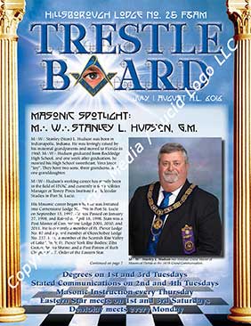 Hillsborough Lodge No. 25 July and August 2016 Trestle Board